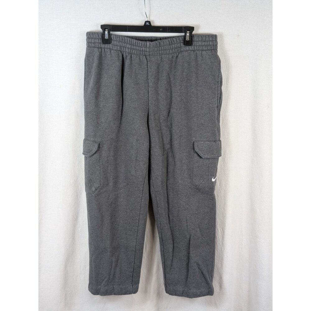 Y2K Nike The Athletic Dept Cargo Sweatpants Gray Men's Size Large